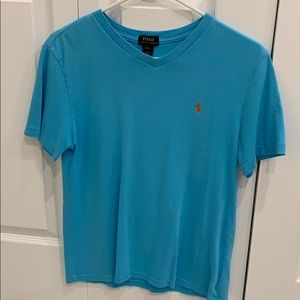 Blue youth large polo t shirt
